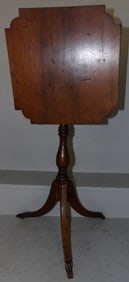 Antique Walnut Tilt Top Candle Stand