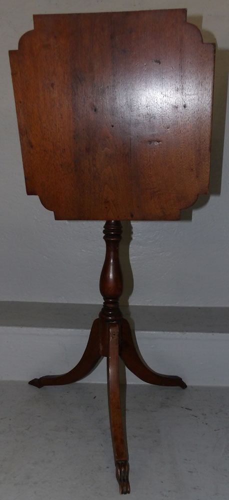 Antique Walnut Tilt Top Candle Stand  (1 of 5)