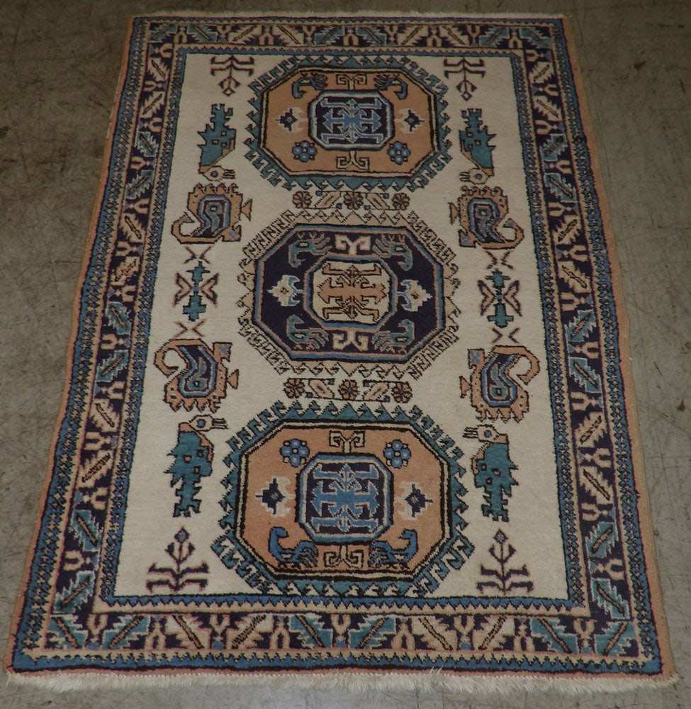 3' 10" x 5' 6" Handmade Oriental Rug (1 of 5)