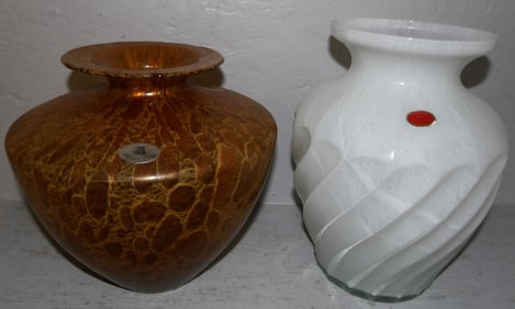 Two Art Glass Vases by Murano & Maestri Vetrai