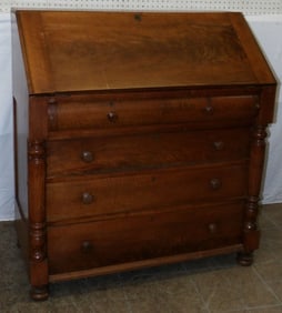 Antique Walnut Slant Front Desk