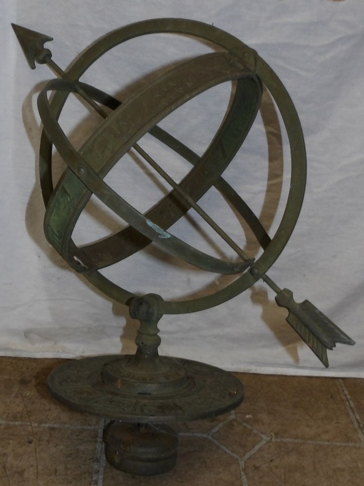 Bronze Armillary Sphere on Sundial (1 of 4)