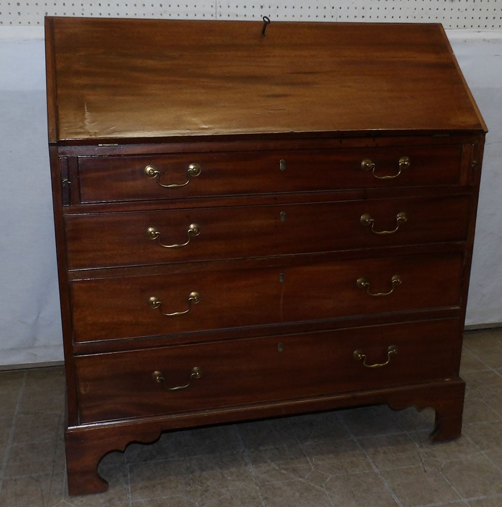 19th Century Mahogany Slant Front Desk (1 of 7)