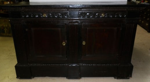 18th Century Carved Walnut Baroque Italian Sideboard