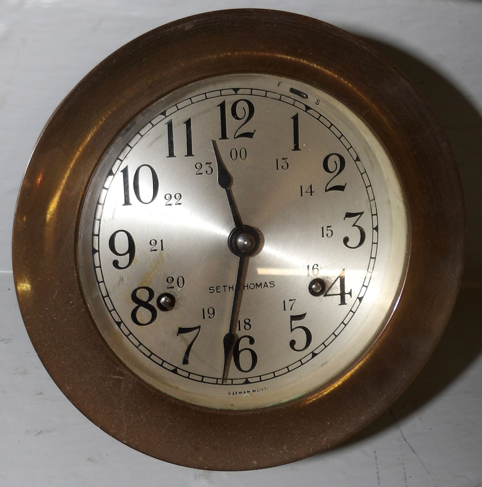 Brass Ship Clock by Seth Thomas (1 of 3)