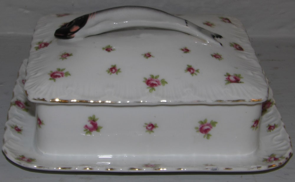 Painted Porcelain Austrian Sardine Dish  (1 of 4)