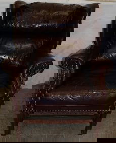 Leather Upholstered Recliner by Leather Center