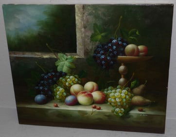 Oil on Canvas Still Life Artist Signed