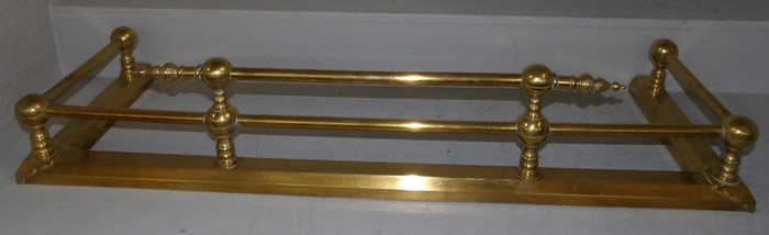 Antique Brass Fireplace Fender