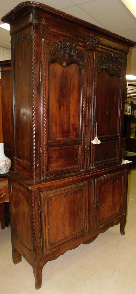 19th Century Two Piece Pine Italian Cabinet (1 of 13)