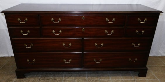 Mahogany Ten Drawer Dresser by Henkel Harris
