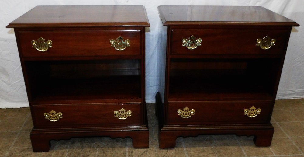Pair of Cherry Two Drawer Night Stands by Statton (1 of 7)
