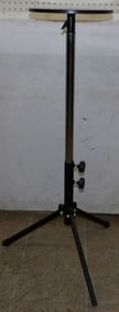 round mid century modern heavy metal adjustable stand