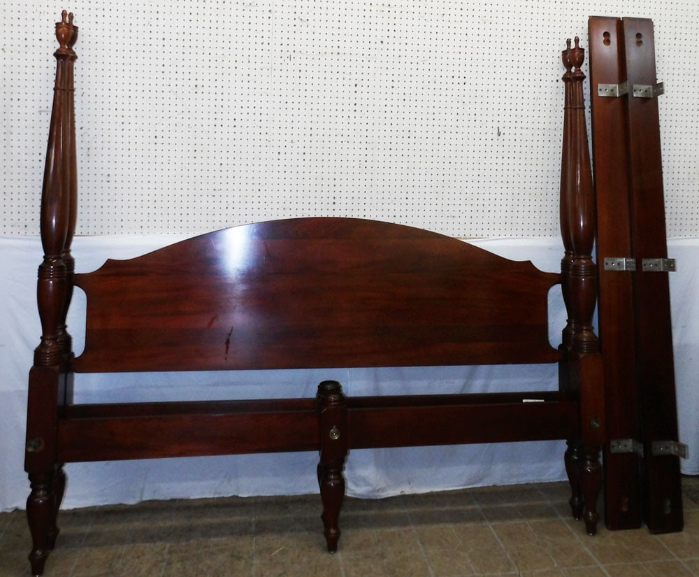 Mahogany King Size Bed by Craftique with Bolts & Rails  (1 of 9)