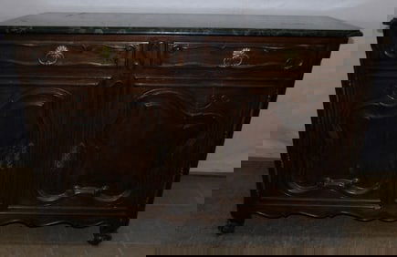 Oak & Marble Top French Server