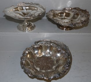 Three Silverplated Baskets