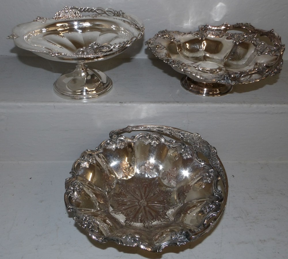 Three Silverplated Baskets (1 of 3)