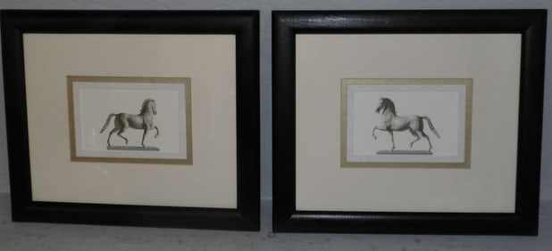 Pair of Framed Equestrian Engravings