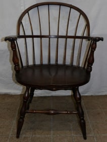 Antique Oak Comb Back Windsor Arm Chair