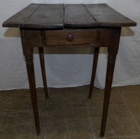 Antique One Drawer Walnut Sheraton Stand