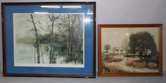 Framed Watercolor & Framed Print Pencil Signed & Numbered