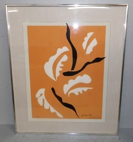 Mid Century Modern Framed Serigraph