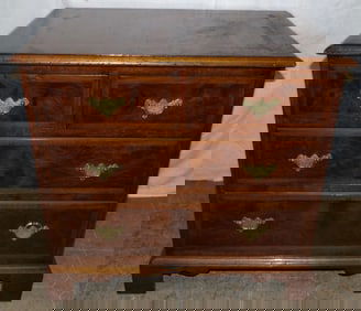 Burl Walnut 2/2 Drawer Night Stand