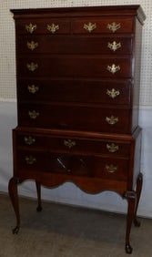 19th Century Cherry Two Piece American Highboy