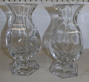 Pair of Crystal Vases