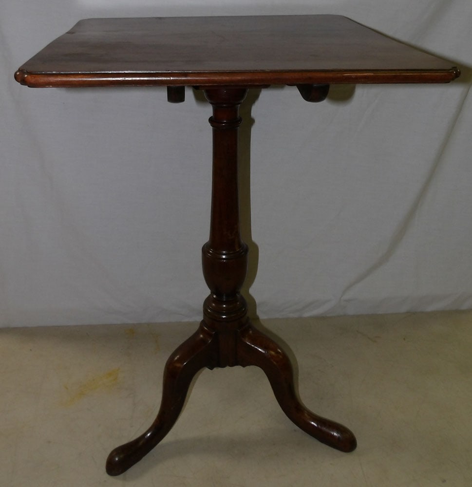 19th Century Mahogany Tilt Top Candle Stand : 19th Century Mahogany Tilt Top Candle Stand . 28 3/4" H 20 1/2" Dia.