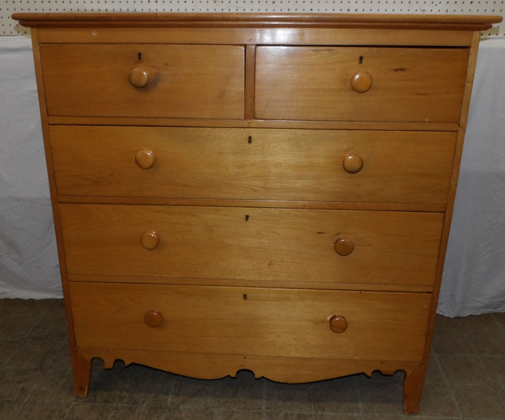 19th Century Bleached Walnut 2/3 Drawer Chest  (1 of 8)