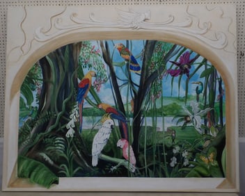 Large Oil on Canvas of Birds