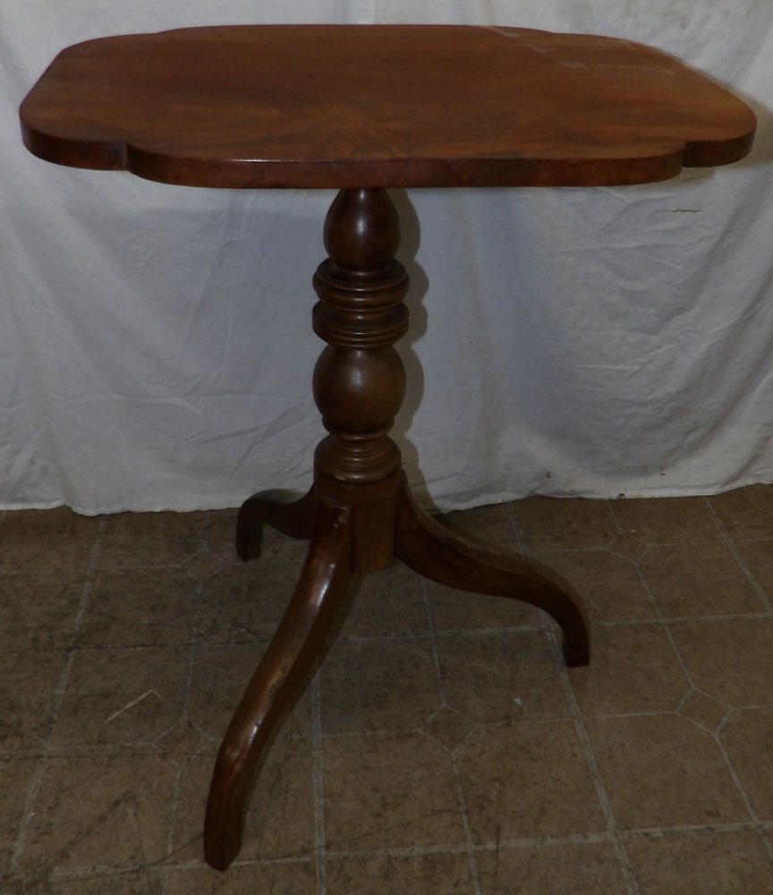 19th Century Mahogany Tilt Top Candle Stand : 19th Century Mahogany Tilt Top Candle Stand . 29" H 24" W 19 3/4" D