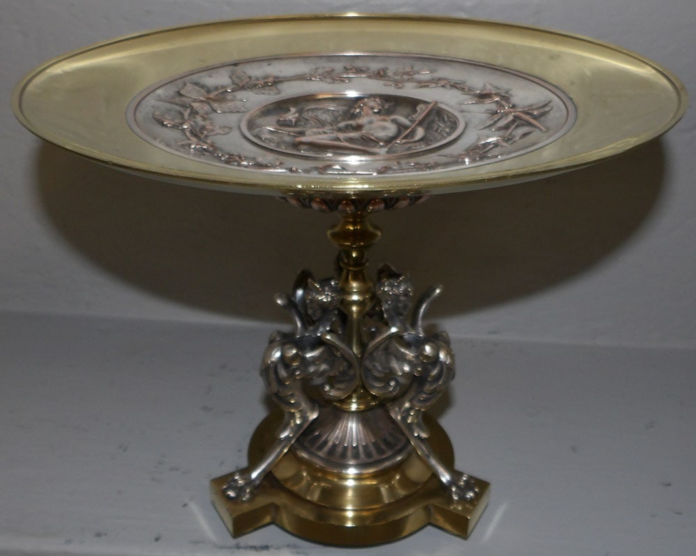 Bronze Two Tone Neoclassical Tazza (1 of 5)