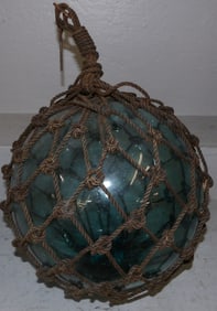 Antique Glass Hand Blown Float with Net