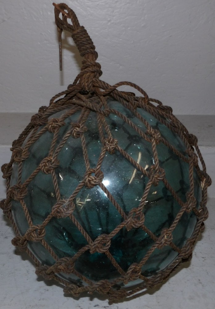 Antique Glass Hand Blown Float with Net  (1 of 4)