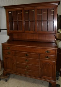 Two Piece Cherry Hutch by Henkel Harris