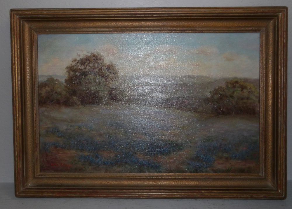 Framed Oil on Canvas Landscape Scene Artist Signed  (1 of 4)