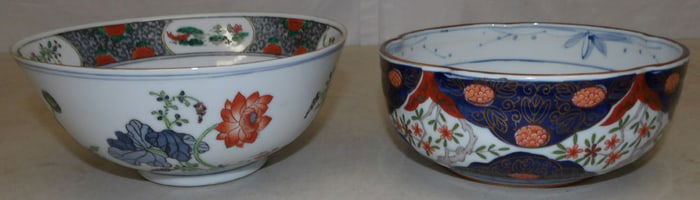 Two Oriental Painted Porcelain Bowls