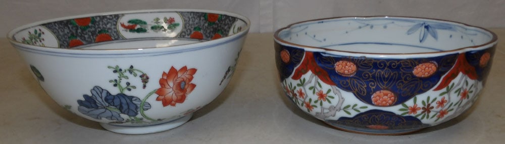 Two Oriental Painted Porcelain Bowls  (1 of 5)