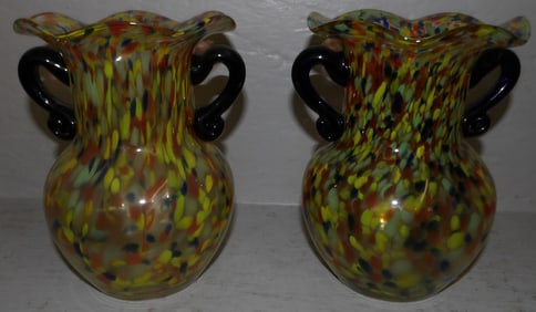 Two Art Glass Vases