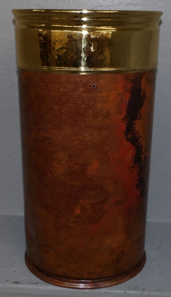 Copper & Brass Bound Umbrella Stand  (1 of 2)