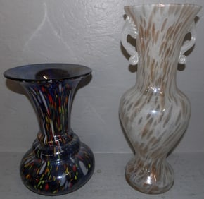 Two Art Glass Vases