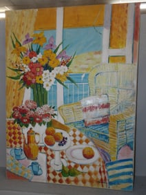 Unframed Oil on Canvas Still Life Artist Signed