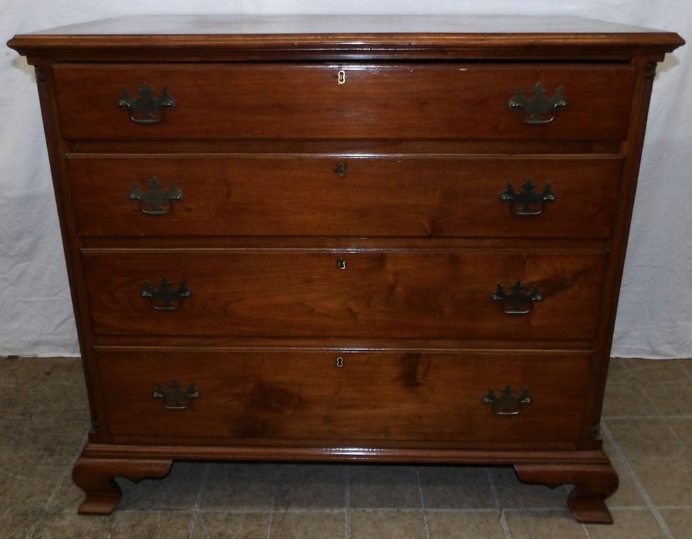 Walnut Benchmade Four Drawer Chest with Quarter Columns (1 of 6)