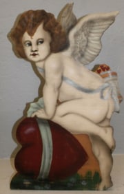Painted Cherub Wood Cut Out