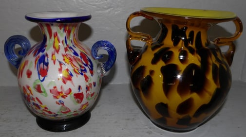 Two Art Glass Vases