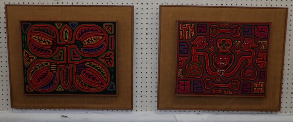 Two Framed Mola Textiles  (1 of 4)