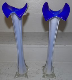 Pair of Art Glass Vases
