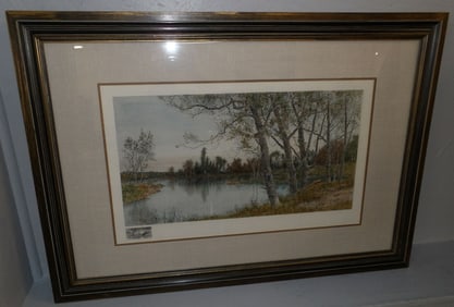 Framed Etching by Benjamin Lander
